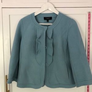 Light blue blazer with ruffle